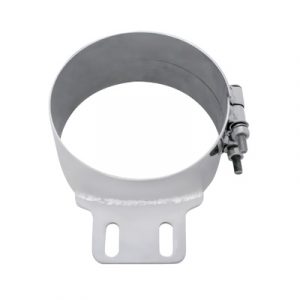 8" Stainless Butt Joint Exhaust Clamp - Straight Bracket