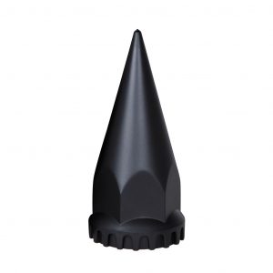 33mm x 4-3/4" Matte Black Spike Nut Covers With Flange- Thread-On