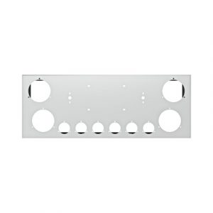 33-3/4" SS Rear Center Light Panel With Four 4" & Six 2" Light Cutouts