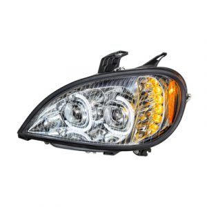 High Power LED Chrome Projection Headlight For 2001-2020 Freightliner Columbia - Driver Side