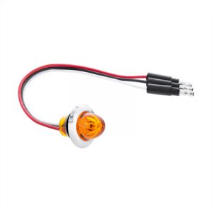 4 LED Dual Function 3/4" Mini Watermelon Light (Clearance/Marker) - Amber LED/Amber Lens