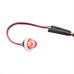 4 LED Dual Function 3/4" Mini Watermelon Light (Clearance/Marker) - Red LED/Clear Lens