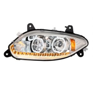 Chrome 17 LED Headlight For 2018-2025 International LT - Driver Side