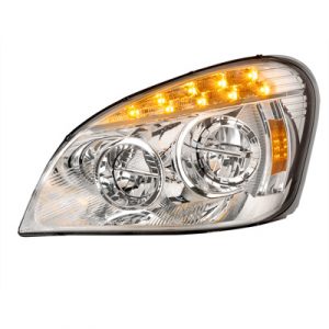 Chrome LED Headlight For 2008-2017 Freightliner Cascadia - Driver Side