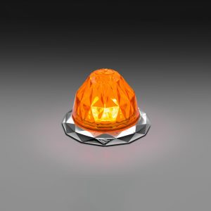 Jewel Mini Watermelon Light Amber Lens and Amber LEDs