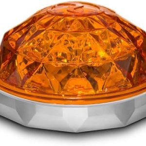 Jewel Low Profile Watermelon Light Amber Lens and Amber LEDs