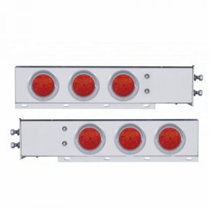 2" Bolt Pattern Stainless Spring Loaded Light Bar With 6X 4" 7 LED Lights (Pair)