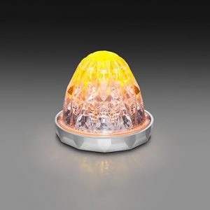 Jewel Watermelon Light Clear Lens and Amber LEDs