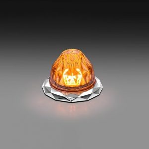 Jewel Mini Watermelon Light Clear Lens and Amber LED
