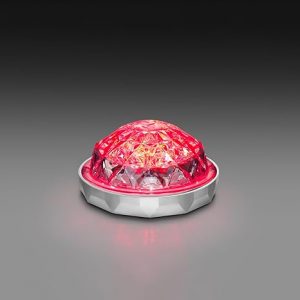 Jewel Low Profile Watermelon Light Clear Lens and Red LEDs