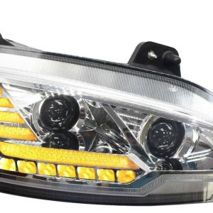 PETERBILT 587/ 579 2022+ LED HEADLIGHT W/ HALO & SEQUENTIAL TURN SIGNAL CHROME (PASSENGER)