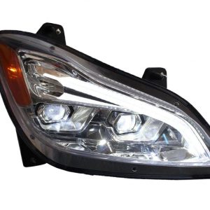 KENWORTH T680 2022+ LED HEADLIGHT W/ SEQUENTIAL TURN SIGNAL CHROME (PASSENGER)