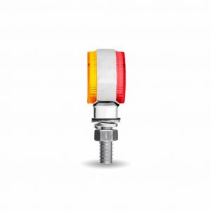 Amber/Red or Clear Lens Clearance Marker 1.8″ Mini Double Face Round Light with Reflector LEDs – 12 Diodes