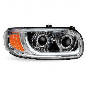 PB. 389/388/367/567 LED Projector Headlight Assembly with- Chrome (Passenger Side)