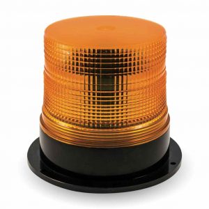Beacon Medium Profile Permanent Mount LED Warning Light – Amber | 1 Flash Pattern