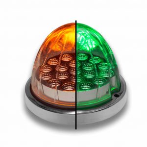 Amber Clearance & Marker to Green Auxiliary Watermelon LED Light – 19 Diodes