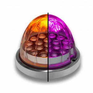 Amber Clearance & Marker to Purple Auxiliary Watermelon LED Light – 19 Diodes