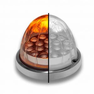 Amber Clearance & Marker to White Auxiliary Watermelon LED Light – 19 Diodes