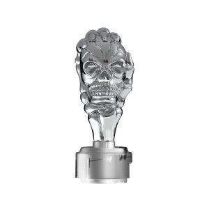 Thread-On Skull Gearshift Knob With 13/15/18 Speed Adapter - Chrome