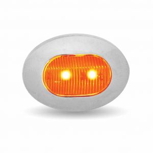3/4″ Amber Marker Oval LED Light – 2 Diodes