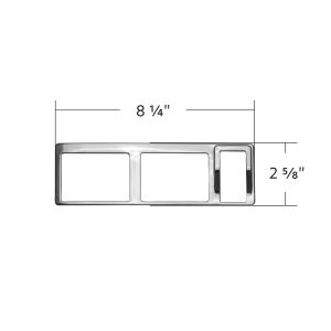 Chrome Plastic 7-Rocker Switch Bezel For 2013-2021 Peterbilt 579