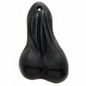 8-1/4" Tall Large Low-Hanging Rubber Balls - Black