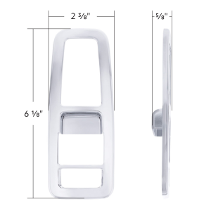 Chrome Plastic Door Switch Cover For 2013-2024 Kenworth T680-Driver (With Power Mirrors)