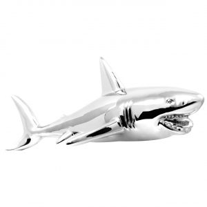 Chrome Bruce The Shark Hood Ornament