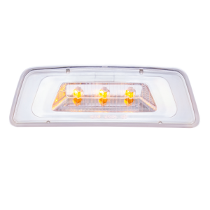 Fender Turn Signal/Parking Light For Kenworth T680/T700/T880 - Amber LED/Clear Lens