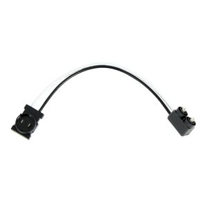 Round Male 2-Pin to 2-Prong Light Plug Adapter