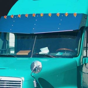 2 PC. 18"X20" V-STYLE VISOR W/10-2" LIGHT HOLES