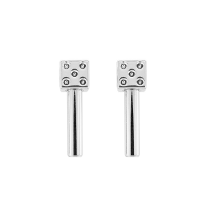 Chrome Dice Door Lock Knobs (2Pc/Set)