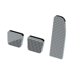 Chrome Billet Aluminum Diamond Pedal Set For 2008-2017 Freightliner Cascadia/Coronado/M3