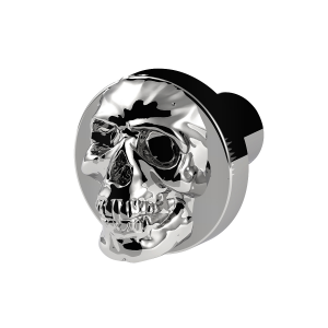 Skull Air Valve Knob - Chrome
